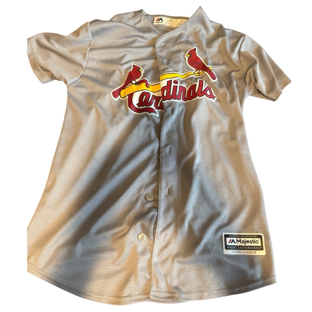 Majestic Kids Gray Cardinals Jersey
